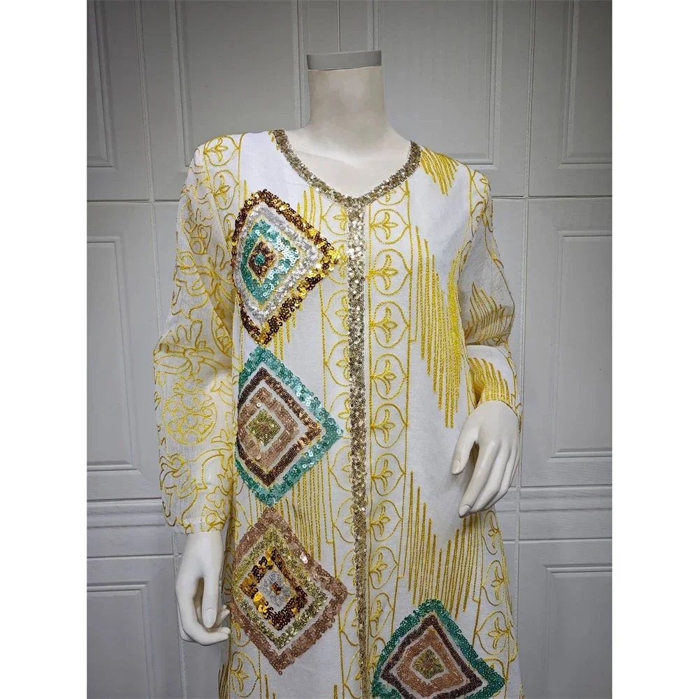 ラマダン ムスリム女性 アバヤ メッシュ スパンコール マキシドレス トルコ カフタン イスラム イード パーティー イブニングガウン ドバイ ベスティドス モロッコ ジャラビーヤ 新着