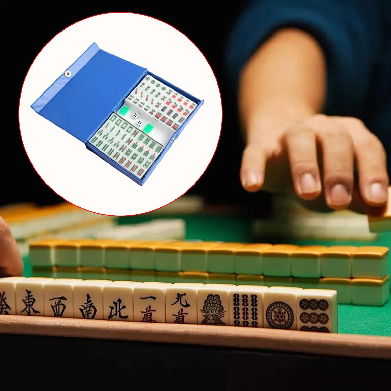 Conjunto Mini Mahjong com Caixa de Armazenamento Entretenimento Tradicional para O