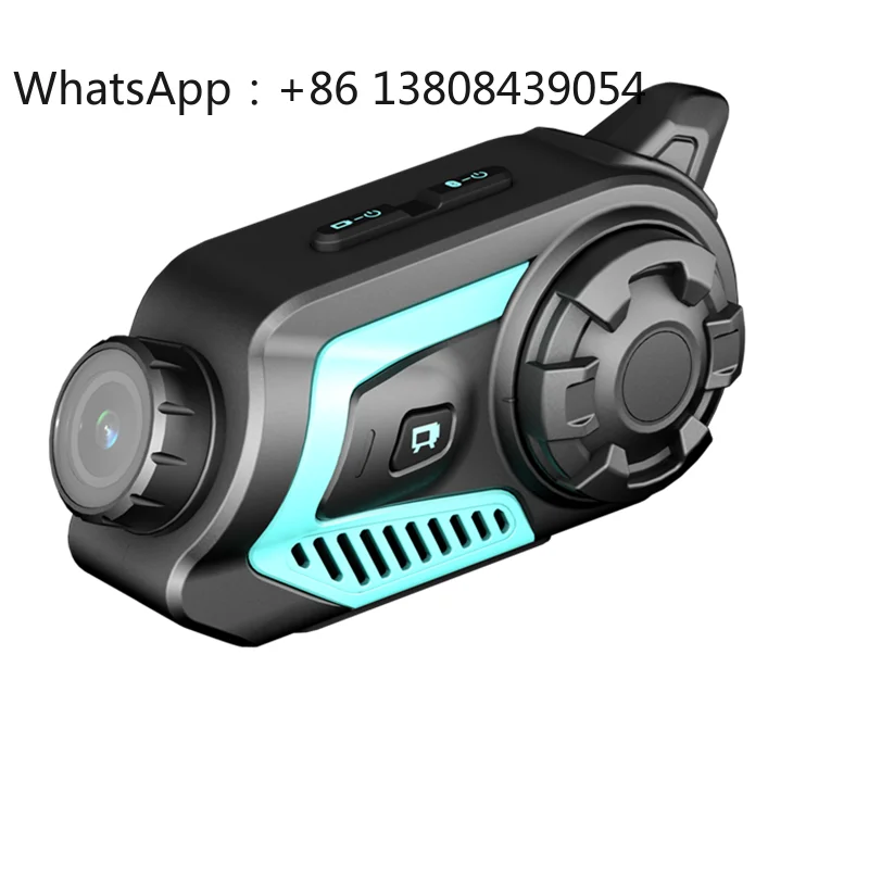 S40  IP66 2k Motorcycle Helmet bluetooth Intercom Video Recorder for 6 Rider Intercom