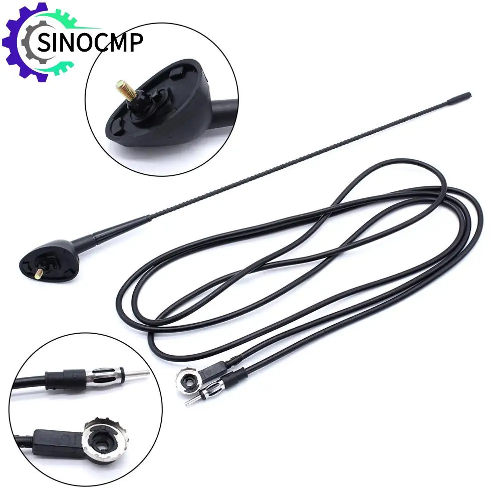 Aerial Base Roof Antenna + Adapter With Base Cable for Fiat Doblo Punto Marea Ulysse Multipla Ducato Auto Roof Mount Aerial Mast