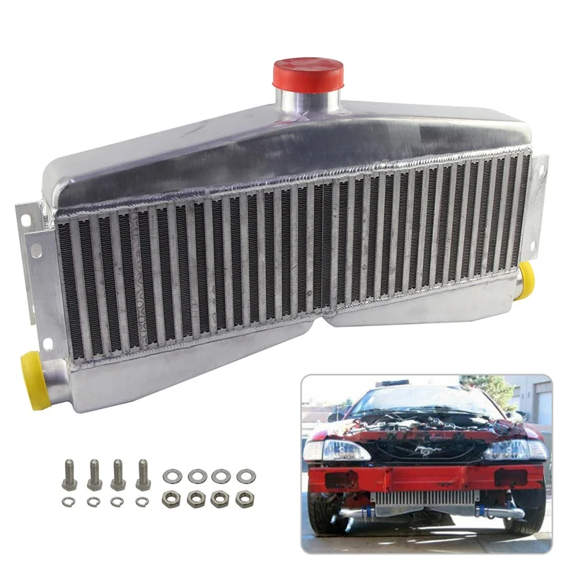 Universal Twin Turbo Intercooler Bar & Plate Design 2 Inlets 63mm/2.5in OD 1Outlet 76mm/3in OD