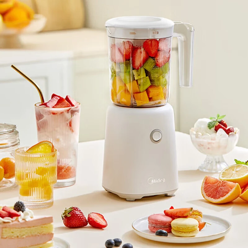 Electric Blender 600ml 250W 4 Blade Low Noise Compact Juicer for Fruit Smoothie Baby Food Home Kitchen Office Daily Use 믹서기
