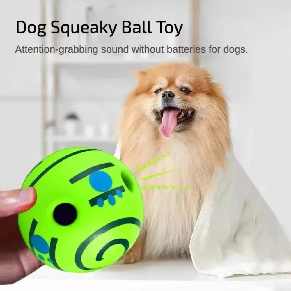 Wobble Wag Giggle Glow Ball Interactive Dog Toy Fun Giggle Sounds When Rolled or Shaken Pets Know Best As Seen On TV