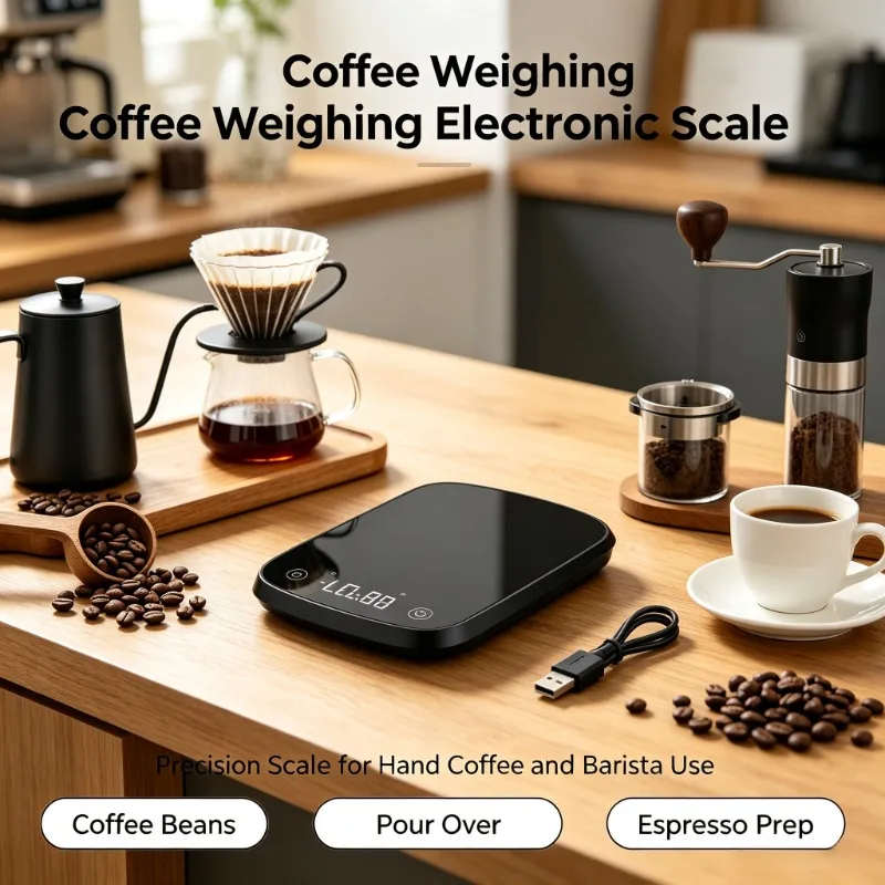 DUKA ATuMan Multifunctional Digital Kitchen Scale 0-5kg High Accuracy Touch Operated LED Electronic Food Weighing ES2
