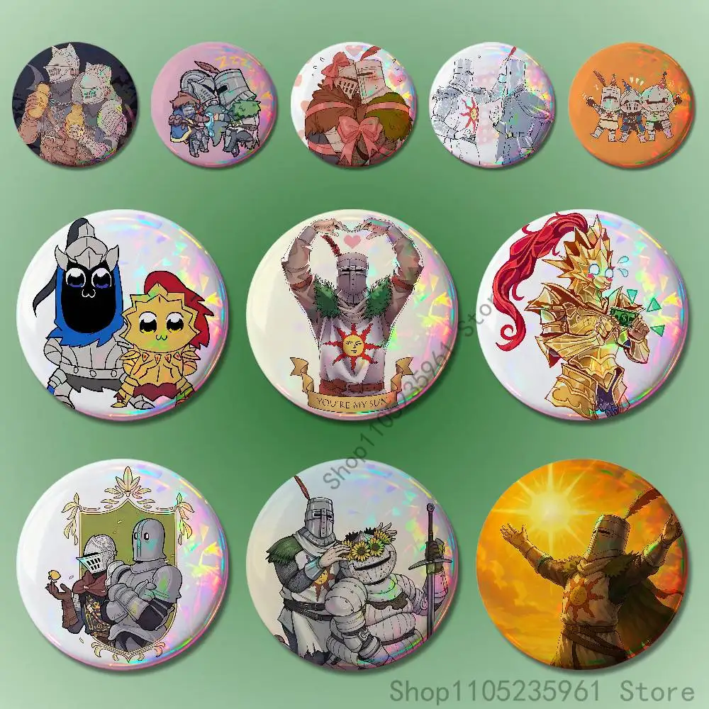 

D-Dark S-Solaire A-Artorias 32mm 58mm 75mm 44mm 25mm Anime Badges Brooches DIY Pins Decorations Birthday Valentine Gifts