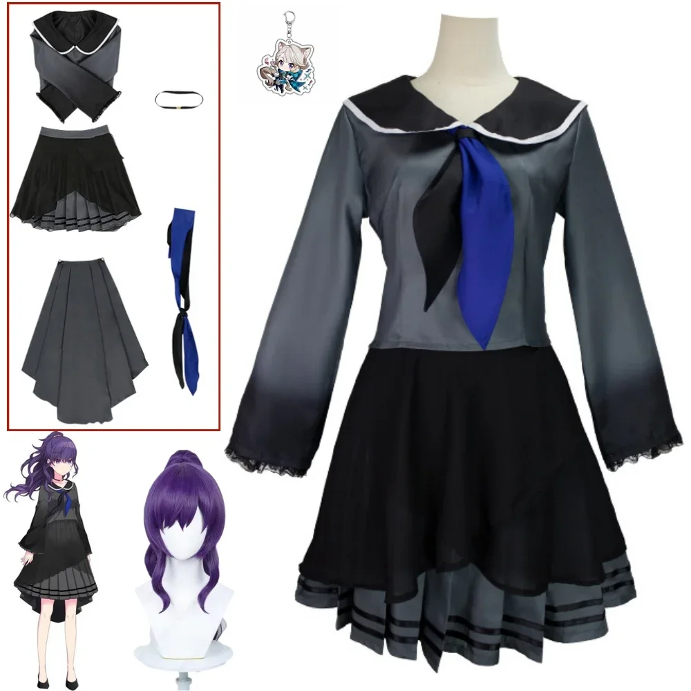 

Asahina Mafuyu Cosplay Costume Wig Anime Project Sekai Colorful Stage Cosplay Halloween Party Outfits for Women Girls