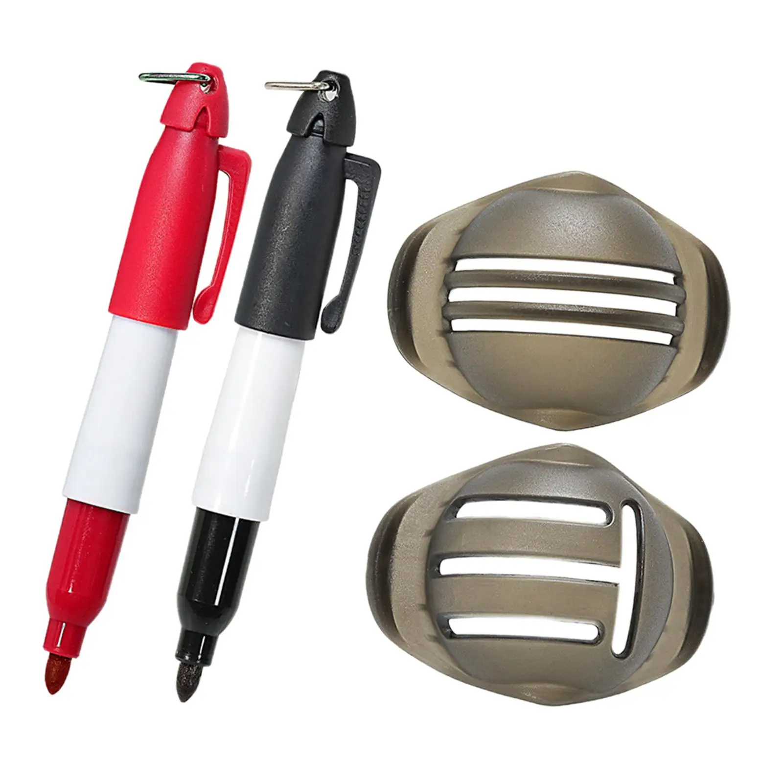Golf Ball Marker Line Drawing Stencil Ruler Kit Plastic Reusable Marking Tool for Golf Practice Supplies