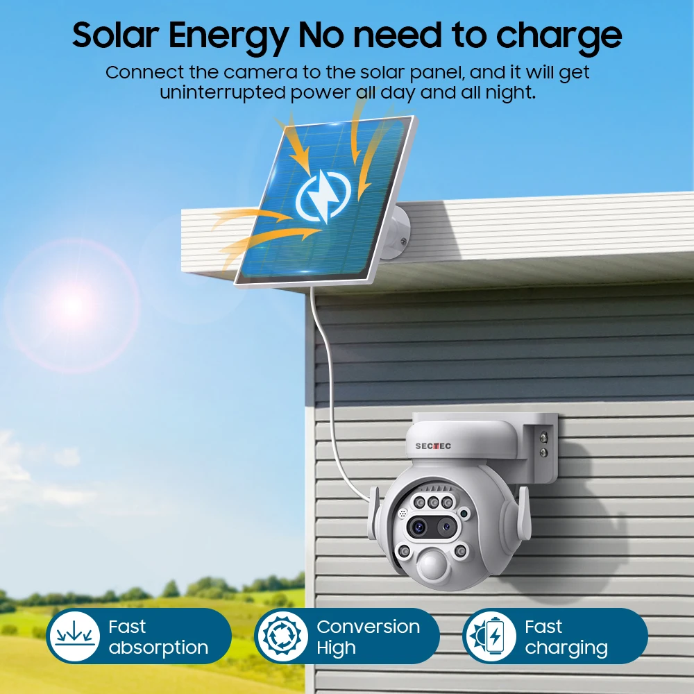 4K 6MP 4G Solar Security Cameras Wireless Outdoor 360° View Animal Monitoring Camouflage Color Battery PTZ Came