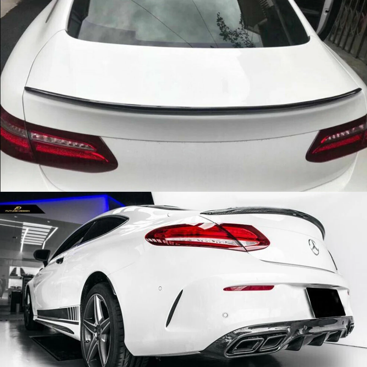 

For Mercedes E53 Coupe C238 E200 E300 2016 2017 2018 2019 2020 2021 2022 2023 Rear Boot Spoiler Wing Carbon Look Style