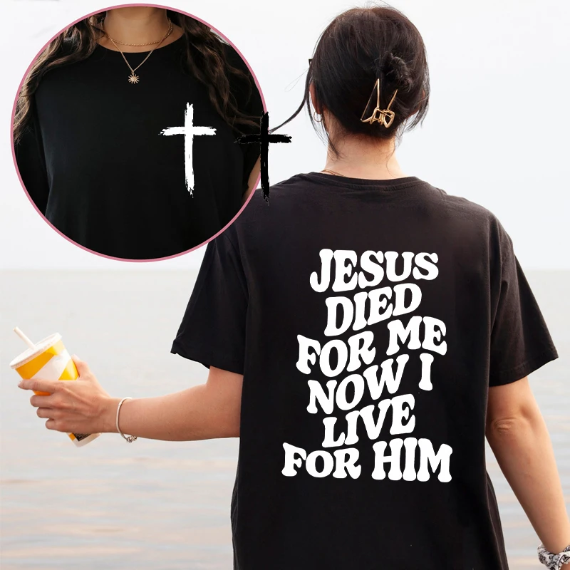 Living Proof of A Loving God Letters Print T Shirts Women's Inspirational Christian Apparel Sleeve O-Neck Aesthetic Clothes