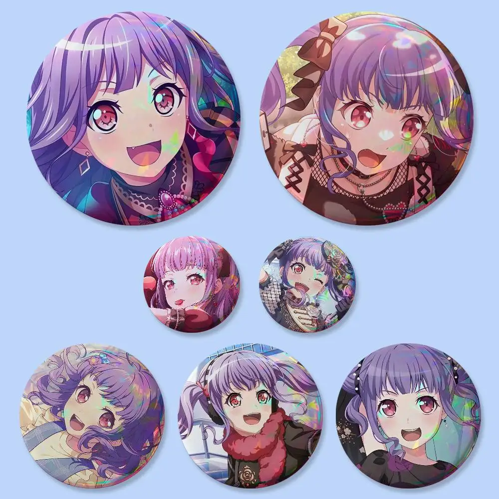 Udagawa Ako BanG Dream Anime Badges Button Round Creative Pin Brooch Badge Bag Decor Accessories Fans Collect Friends Gifts