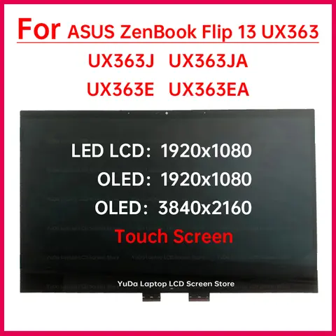 13,3 "Touchscreen Für Asus ZenBook Flip UX363 UX363J UX363E UX363EA LCD Display Digitizer Montage Ersatz FHD / UHD OLED
