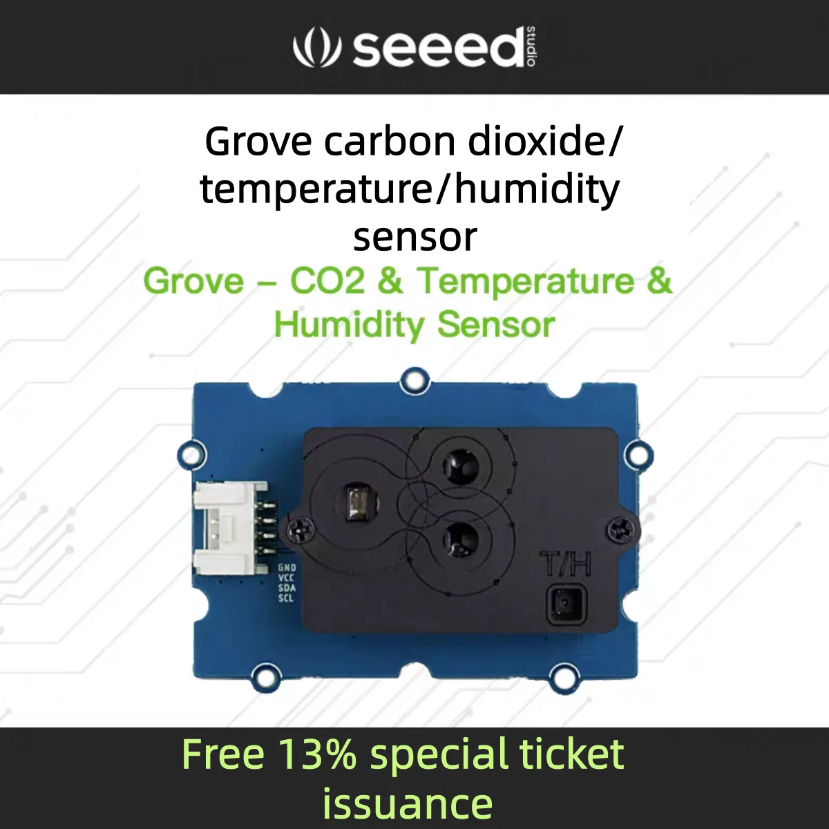 Silicon Grove high-precision CO2 temperature and humidity sensor (SCD30) dual channel detection