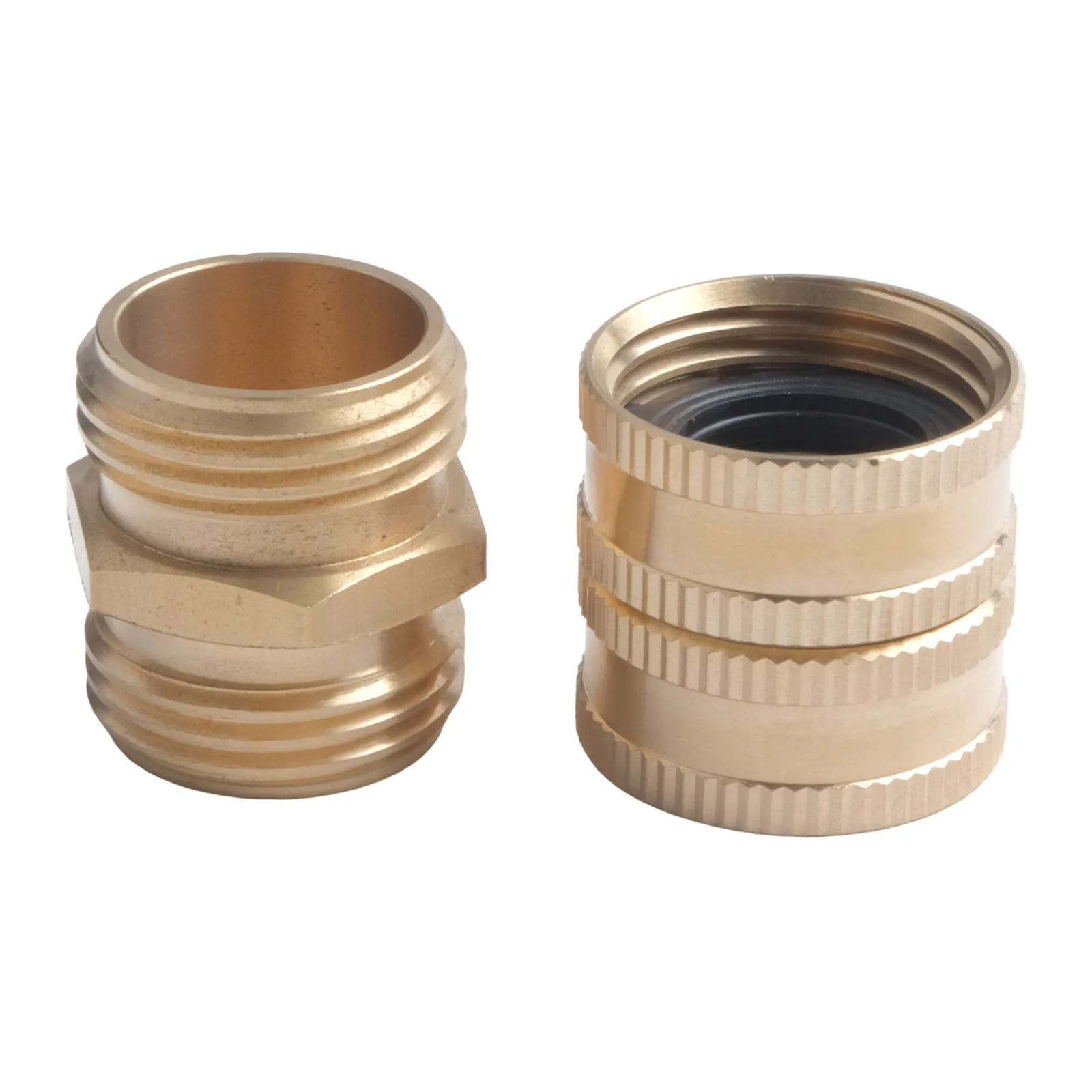 10pcs/set US Garden Hose Adapter Male To Male Female To Female 3/4 Male Thread Inch Brass Connector With Rubber Washers