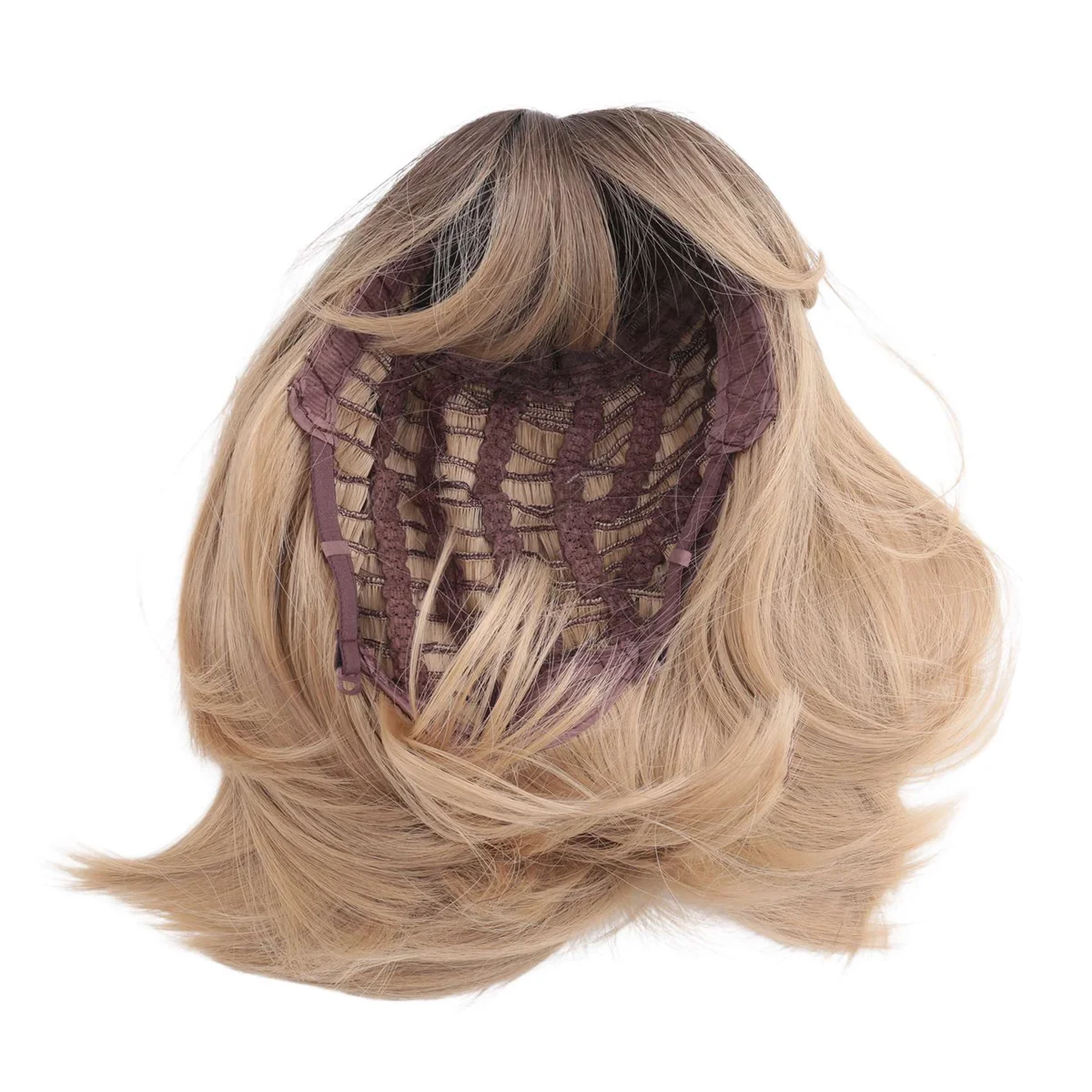 European and American Ladies Wig Gradient Eight Bangs Shoulder Length Wig Short Straight Hair Chemical Fiber Wig