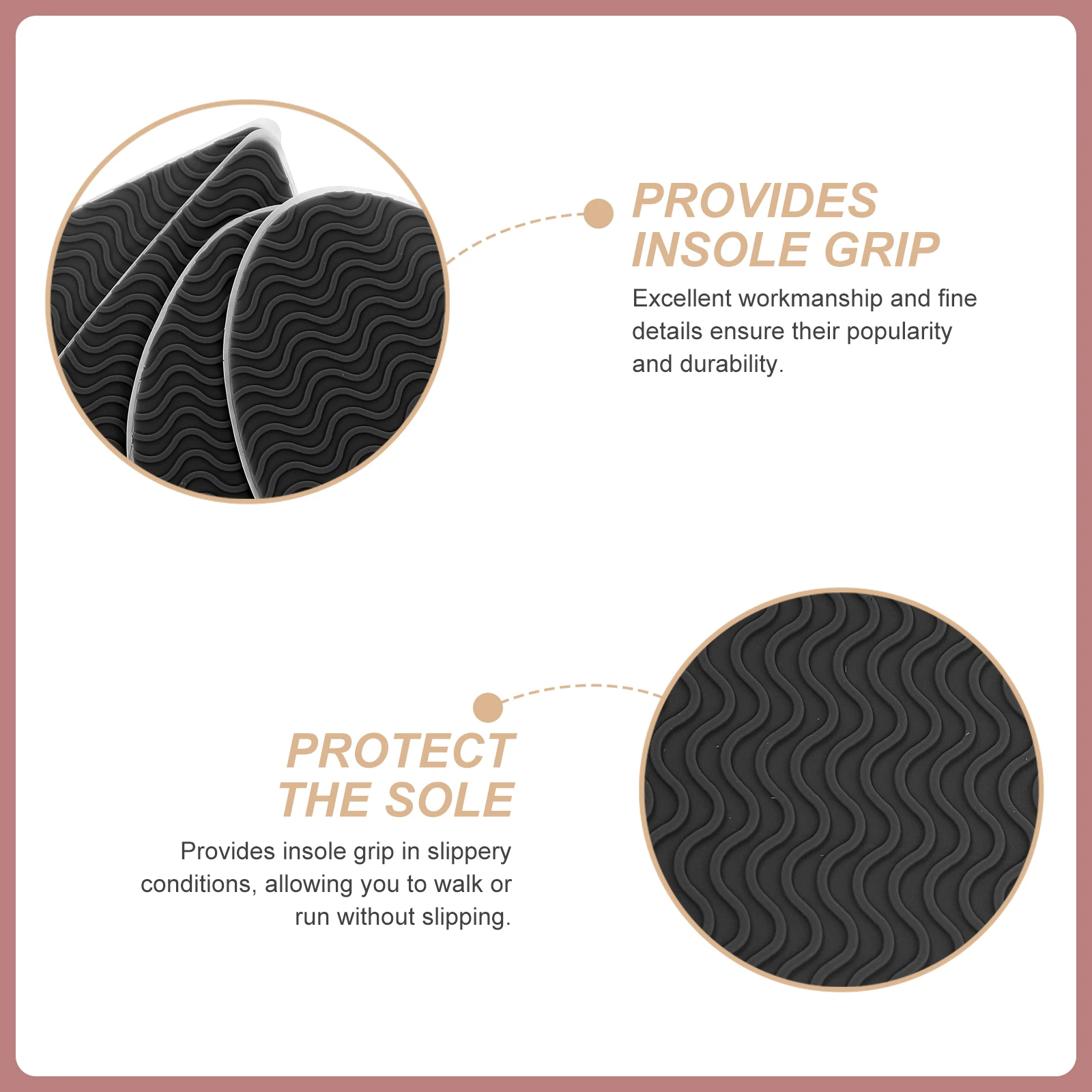 

Non-slip Shoe Pads for Women Men Shoes Boots High Heels Sole Protectors Adhesive Stickers Durable Wear-resistant Silicone