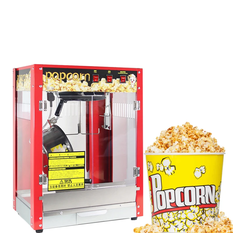 Factory Wholesale Price Popcorn Machine Commercial 8Oz  Making  Acrylic Small  Maker Red Color With Roof