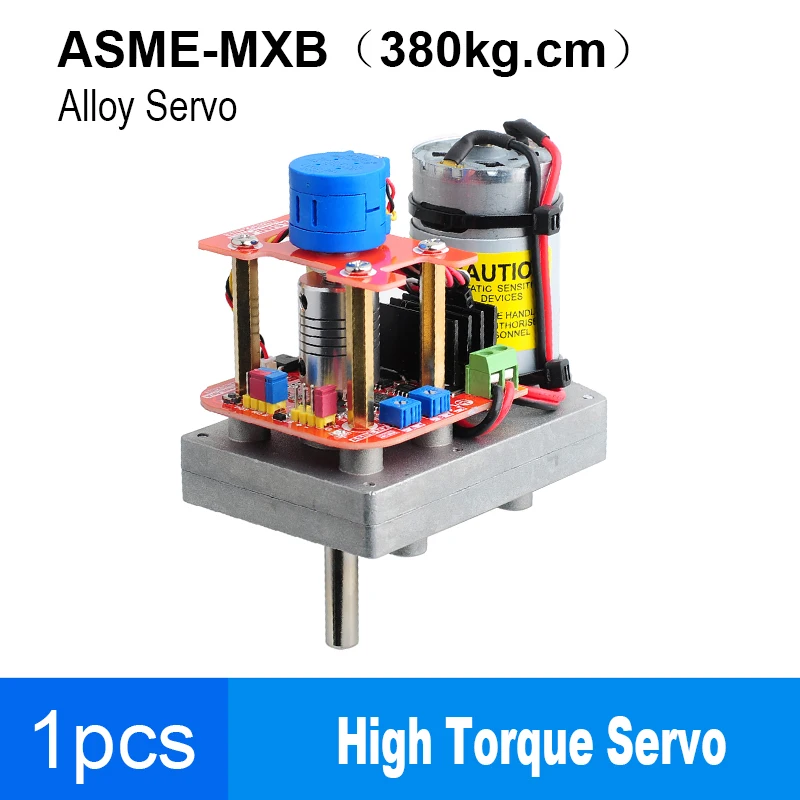 ASME-MXB 380kgcm robô industrial servo super grande torque 3600 graus 12v24v engrenagem de direção de liga para braço resistente