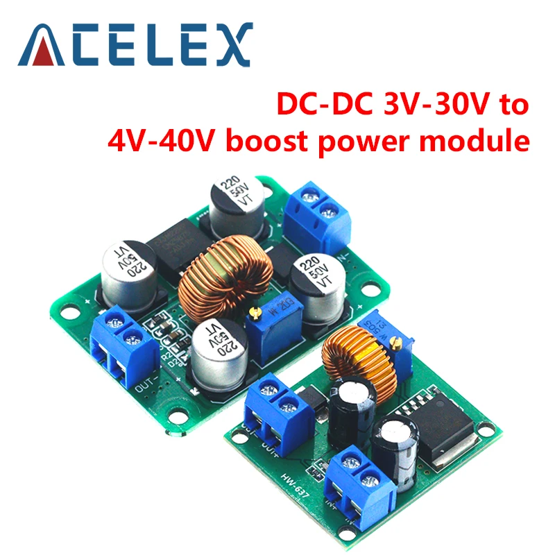 LM2587 DC-DC 3V-30V To 4V-40V Step Up Power Supply Module Adjustable 5A Boost Converter Voltage Regulator Board For Arduino 5V