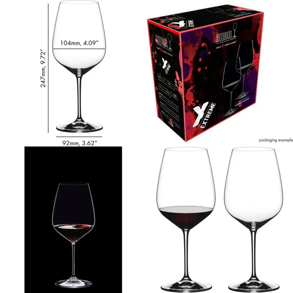

Набор из 2 прозрачных бокалов для вина премиум-класса Cabernet