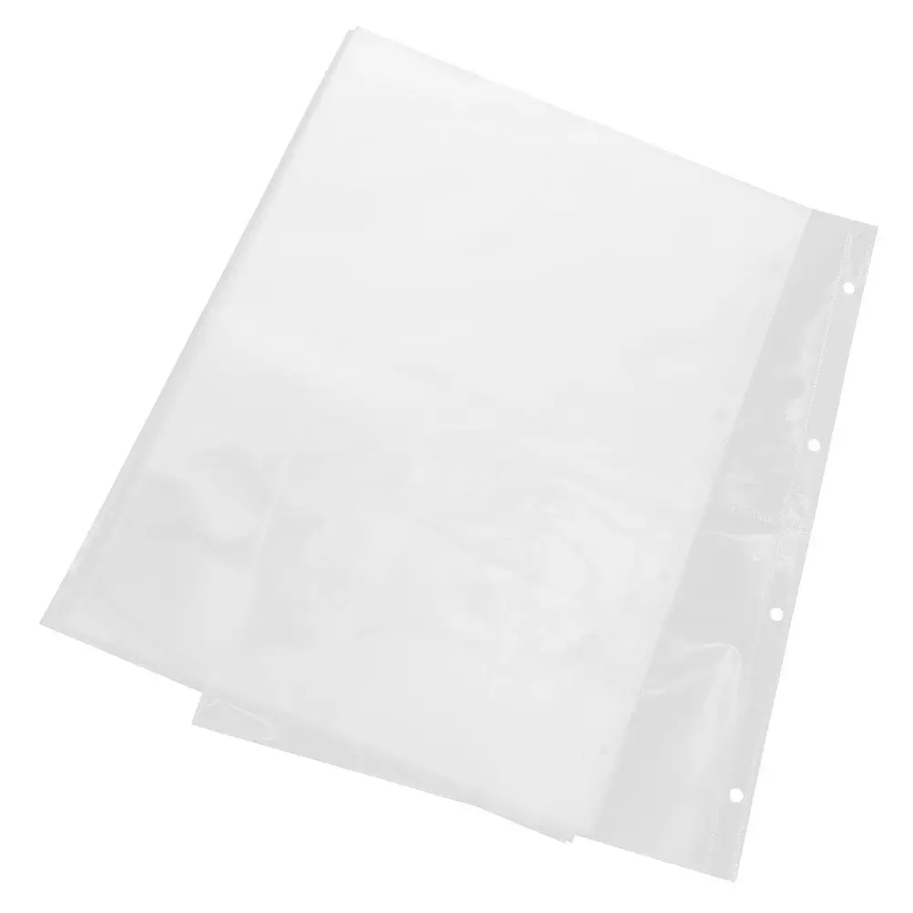 

20 Sheets A4 Loose-Leaf Photo Album Pages Clear PP Plastic Photo Sleeves for Wedding Graduation Photos Transparent