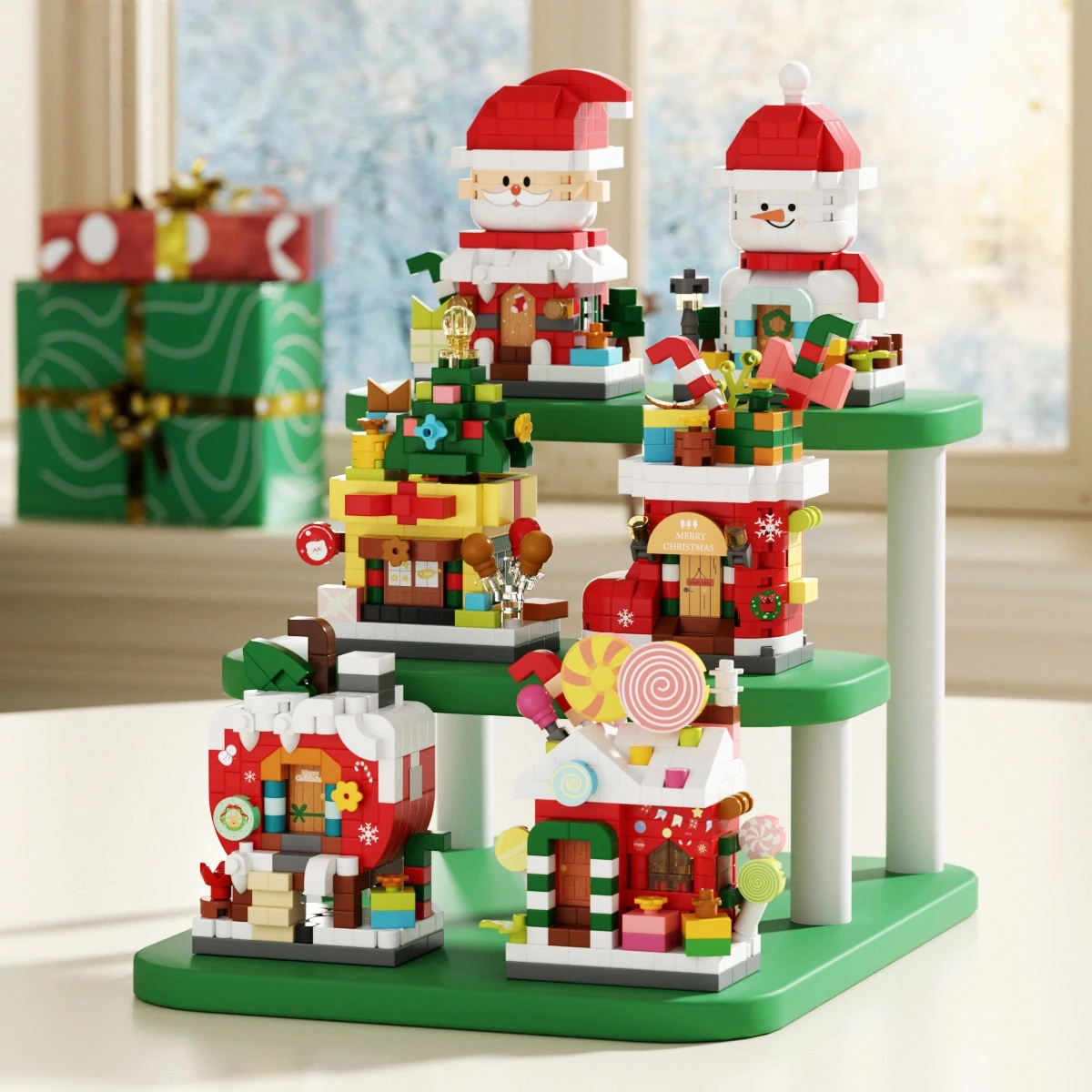 New Christmas Micro Building Block Series  Santa Claus Snowman Christmas Tree Building Blocks  Toy for Kids Christmas Gifts