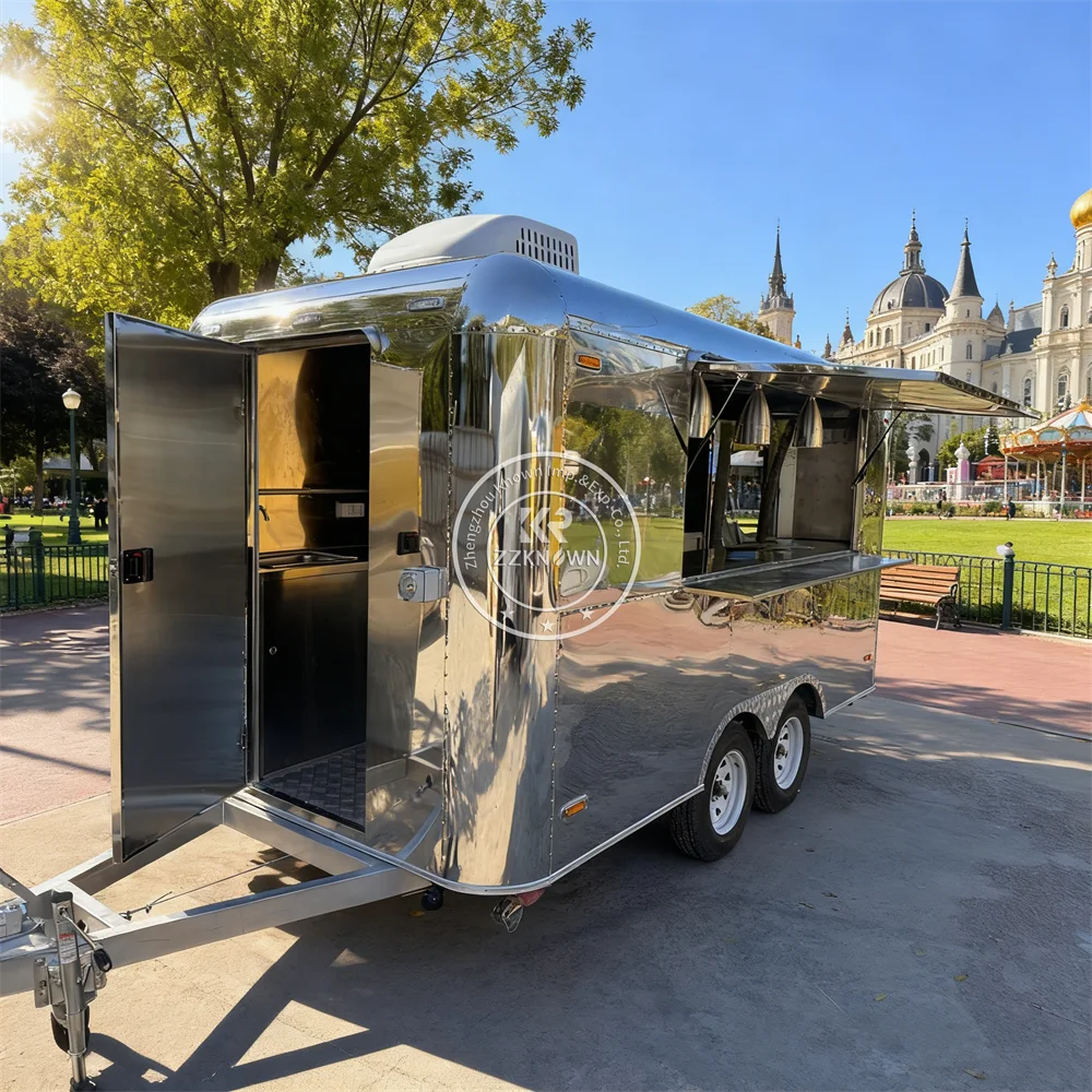 Remolque de comida para exteriores, camión de pizza y hamburguesas, aprobado por CE y DOT, camión de catering callejero, camión de café para exteriores en venta