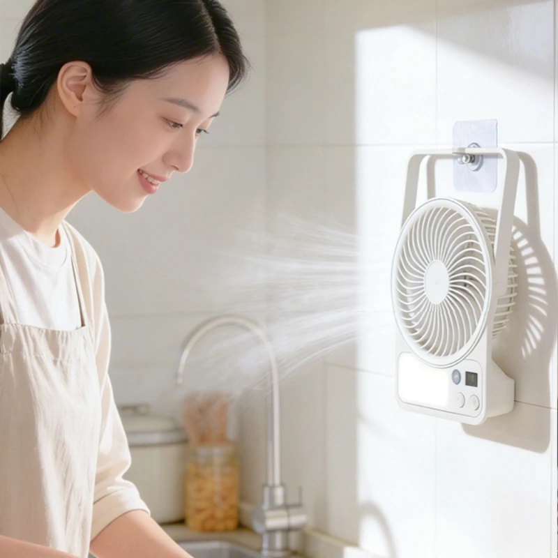 Usb Rechargeable Human Body Induction Light Fan With 5 Speed preferences For Dorm Desk Bedroom Camping H8WD