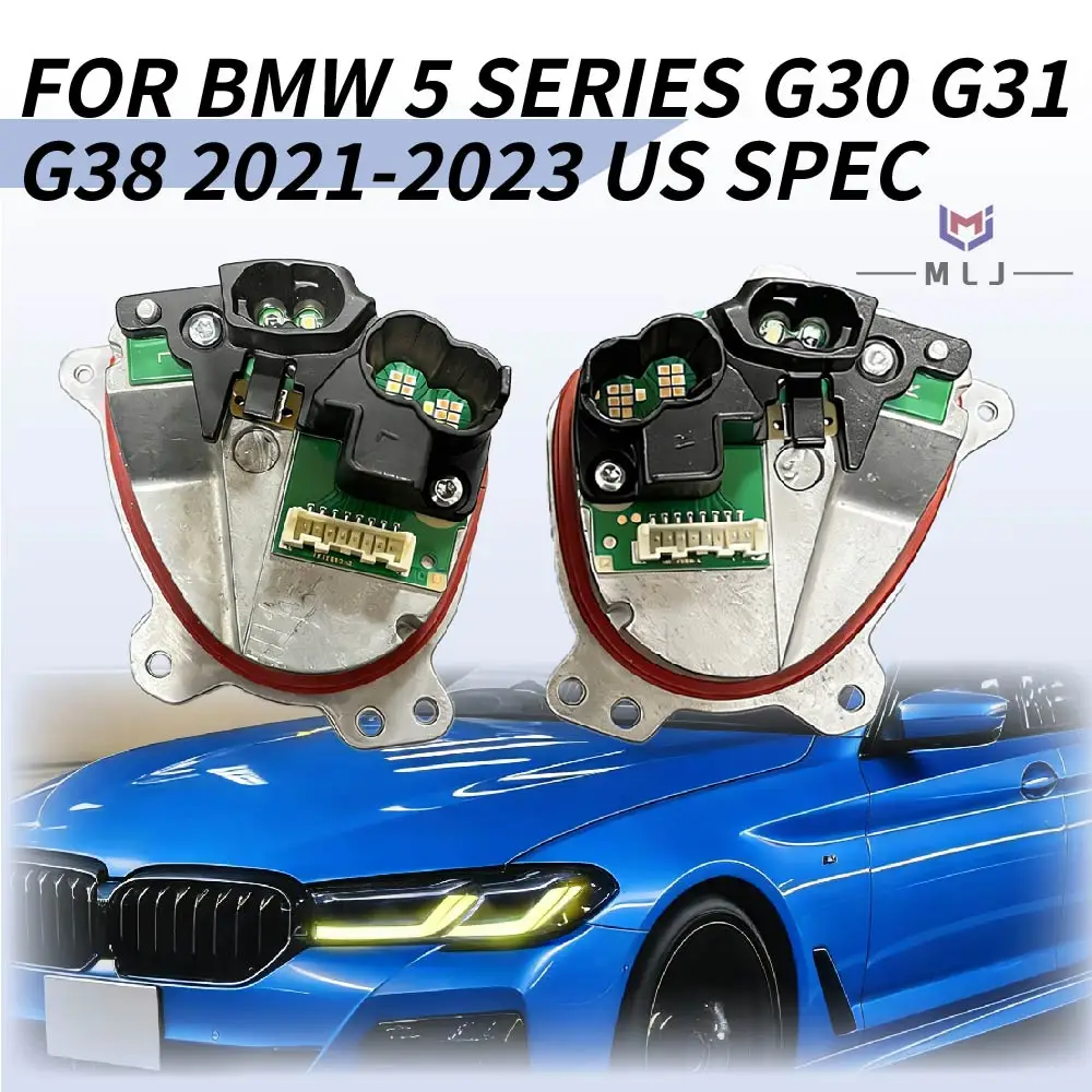 23508301 23508302 US Spec Headlight Replacement LED Turn Signal DRL Yellow Angel Eye Module For BMW 5 Series G30 G31 2021-2023