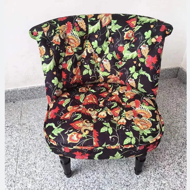 European retro single sofa, leather fabric, fashionable small apartment, study bedroom computer chair
