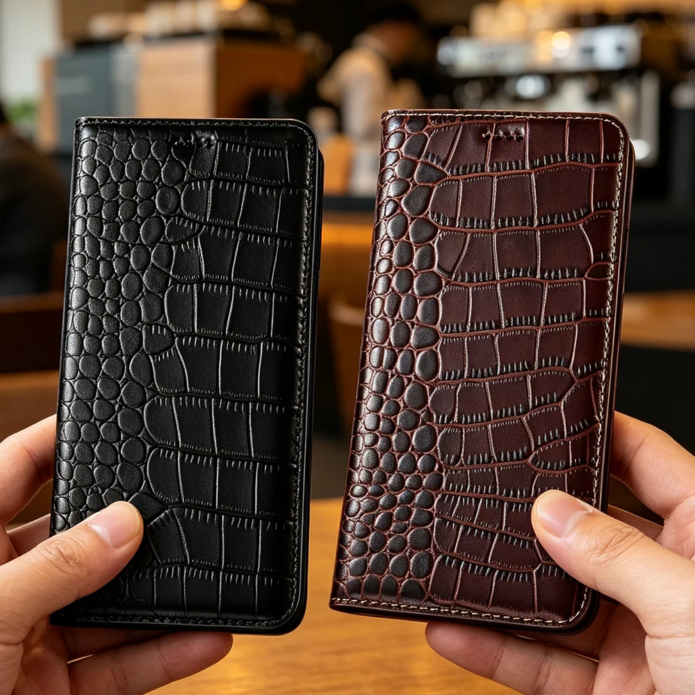 Wallet Case For Tecno Pova 3 Case Luxury Genuine Leather Flip Cover For Tecno Pova 3 Case pova3 Phone Cover Magnetic Funda Shell