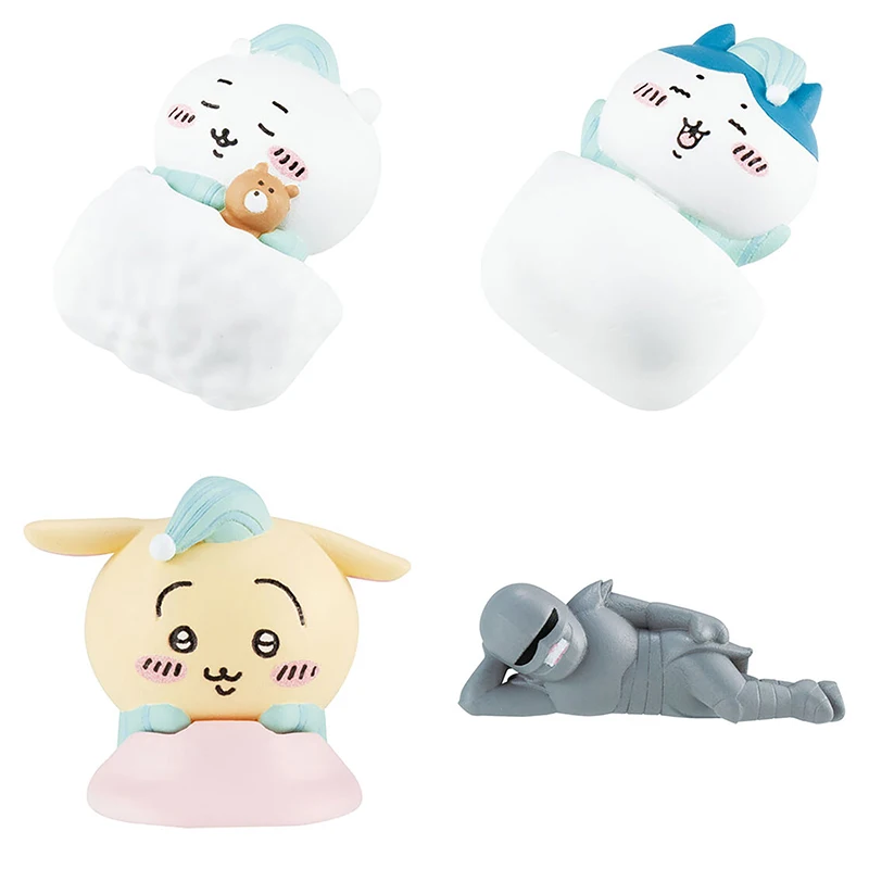 Bandai Original 4Pcs Gashapon ちいかわ Anime Figure Toys For Kids Gift Collectible Model Ornaments