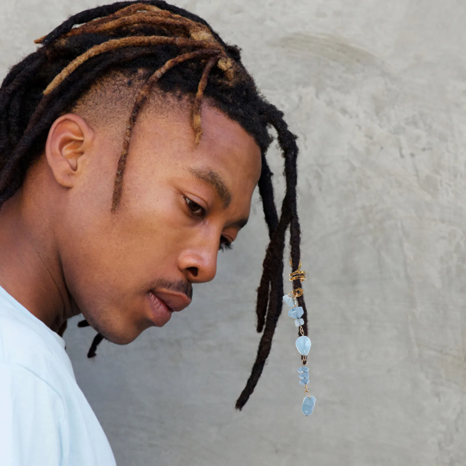 

2 шт., украшения для волос с дредами, каменные бусины для косичек, гладкие подвески из сплава, элегантный вид для шоу, вечеринок, повседневной носки