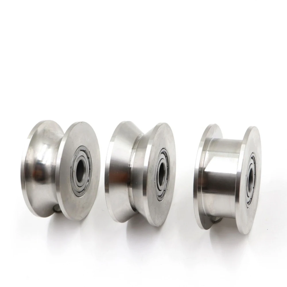 1pcs V/U/H Type 304 Stainless Steel Rail Wheel Steel Wire Rope Lifting Pulley Orientation Door Directional Roller Hardware Tools