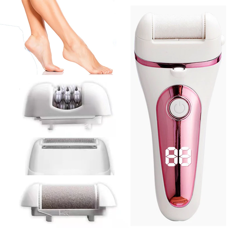 

Rechargeable Electric Foot Rasp Electric Pedicure Foot Sander Waterproof 2 Speeds to Eliminate Feet Dead Skin and Calluses