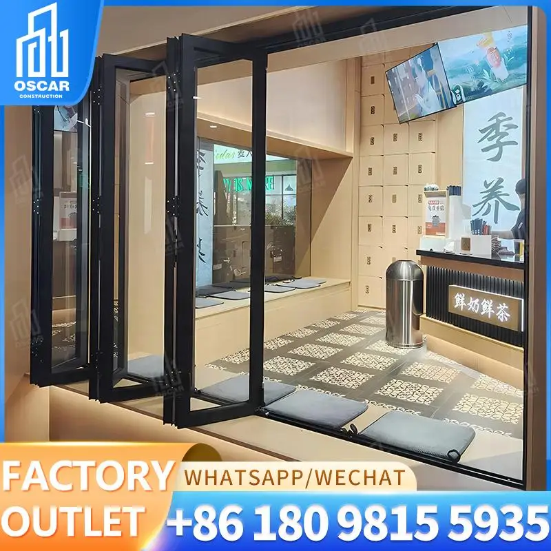 

Customizable High Functionality Accordion Style Bifold Door Ideal for European Office Spaces Factory Direct Supply Bifold Door