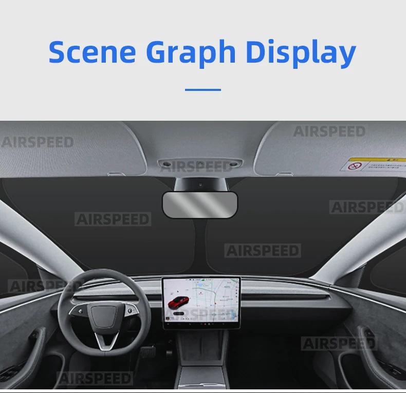 Für Tesla Model Y 2025 Juniper LAUNCH Frontseitenfenster Sonnenschutzabdeckung Windschutzscheiben-Sonnenschutz Sichtschutzjalousie Sommerzubehör – Detail 9