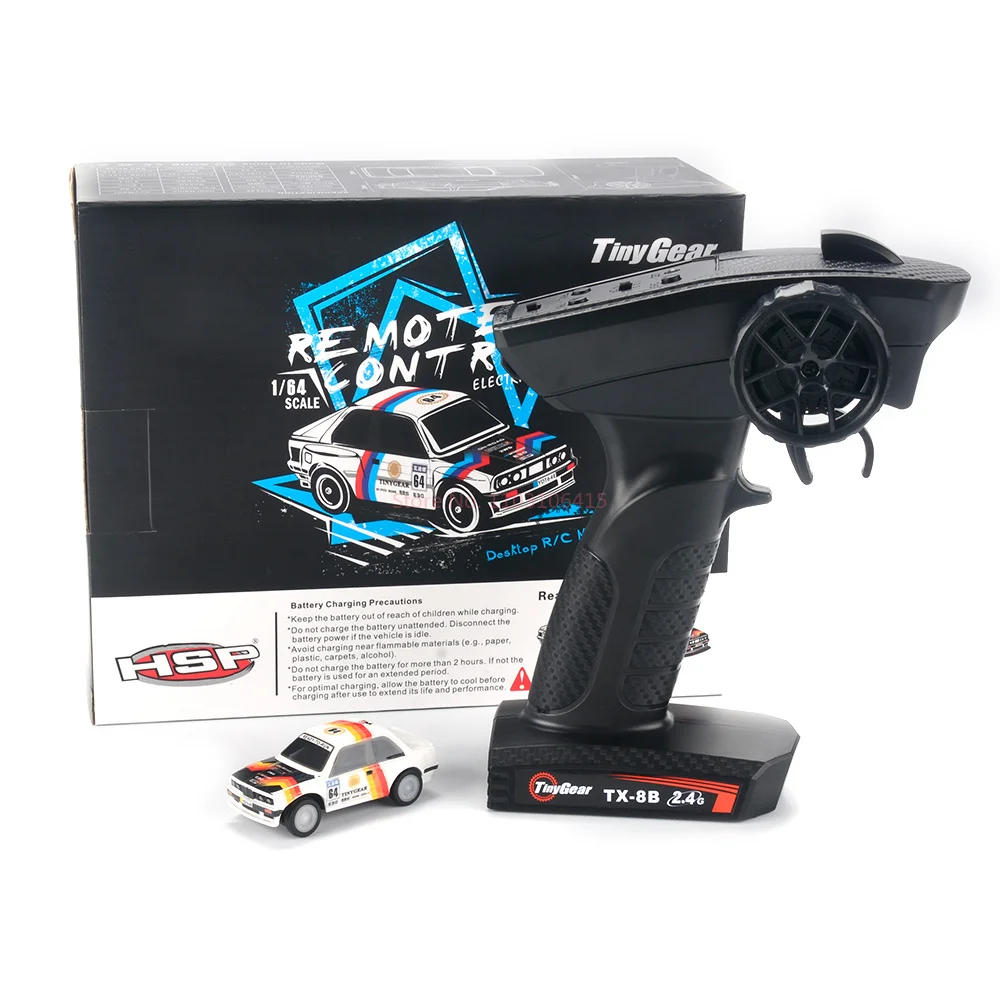 Hsp Tinygear 1:64 2.4ghz Rtr Full Scale Mini Remote Control Car Desktop Simulation Drift Car Rear Wheel Drive Racing Car Toys