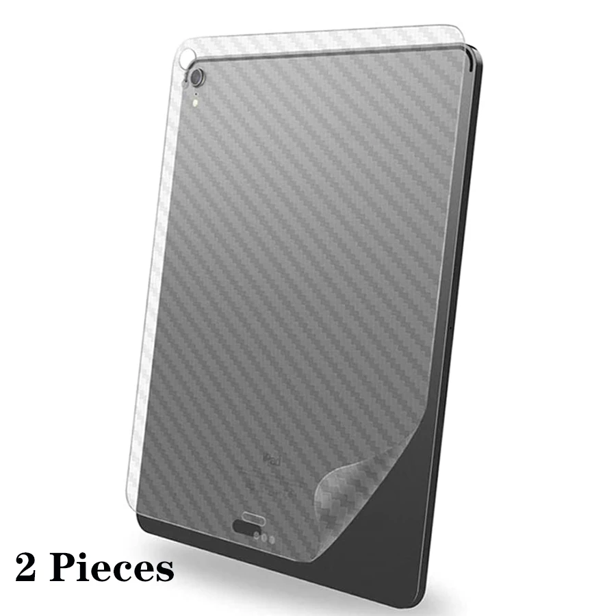 2Pcs 3D Back Carbon Fiber Film For Apple iPad 9.7 Air 2 3 4 10.5 10.9 Pro 11 12.9 10.2 2020 & 2021 mini 4 5 6 Screen Protector