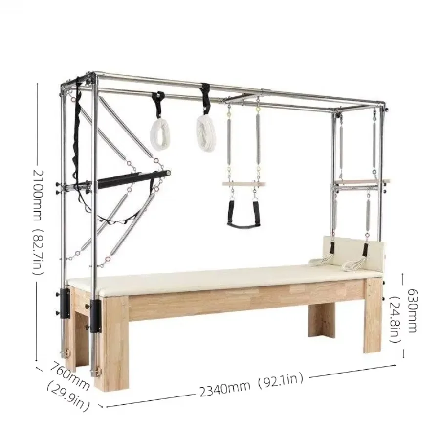 Fitness Yoga Gym Pilates Core Bed Ladder Barrel Home Exercise Use Wood Pilates Reformer Machine Set pilates reformer view 4
