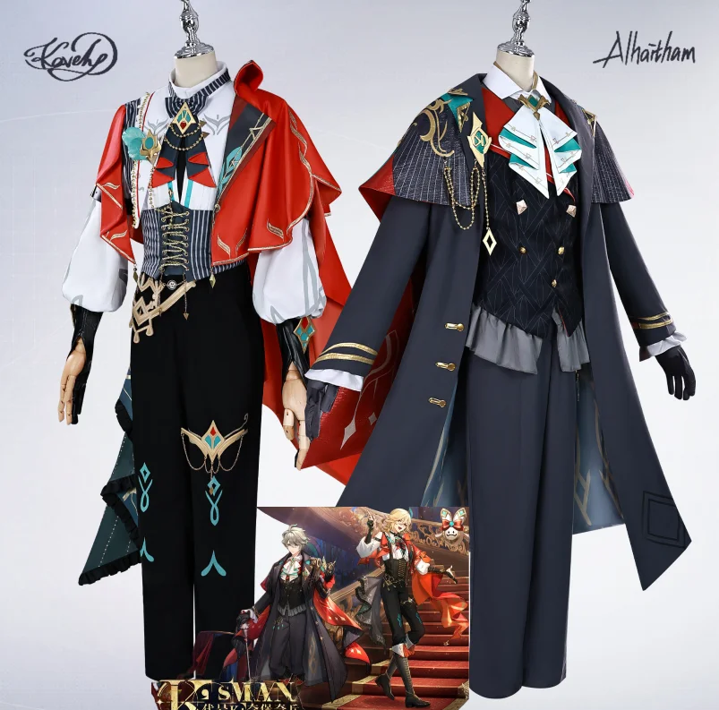 

Anime Game Genshin Impact Alhaitham Kaveh KFC Cosplay Costume Fancy Suit Full Set Collaboration Suits For Men Halloween Costume
