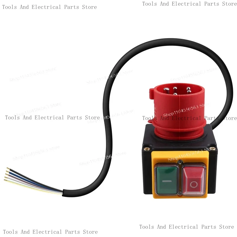 ​​3- 400V Emergency Stop Switch Phase Inverter - Industrial Plug Protection Device With Cable For Machinery Safety​​