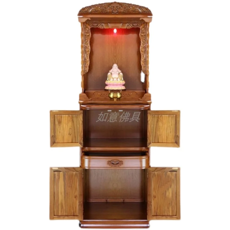 Buddha Shrine Altar Household Worship Shrine Clothes Closet Economical God of Wealth Worship Table God Cabinet