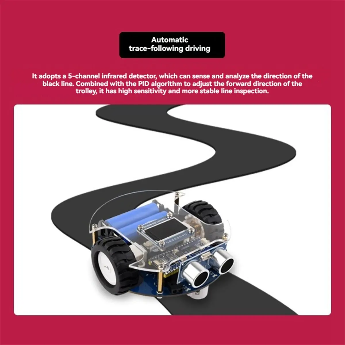 T644C-Smart Car Robot RP2350-Plus Development Board with Obstacle Avoidance Module/Tracking Module/Bluetooth Module HOT