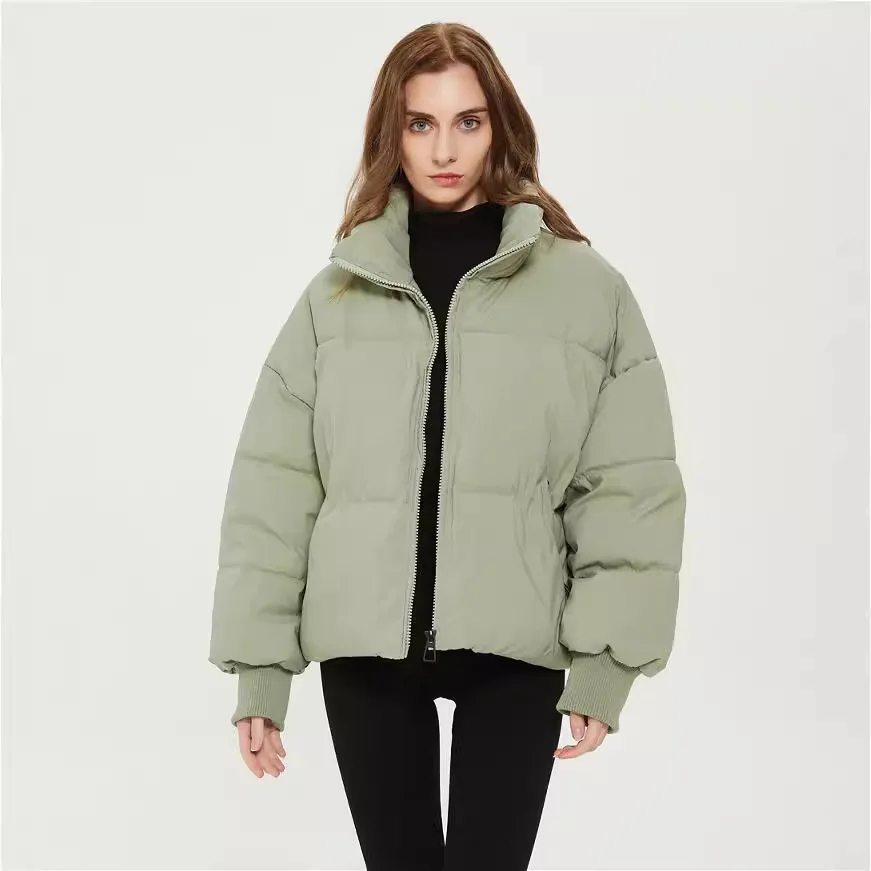 

Женские парки в клетку, винтажная теплая зимняя куртка на молнии с воротником-стойкой, женская BF Francais, корейское пальто Harajuku 2024, женская уличная одежда