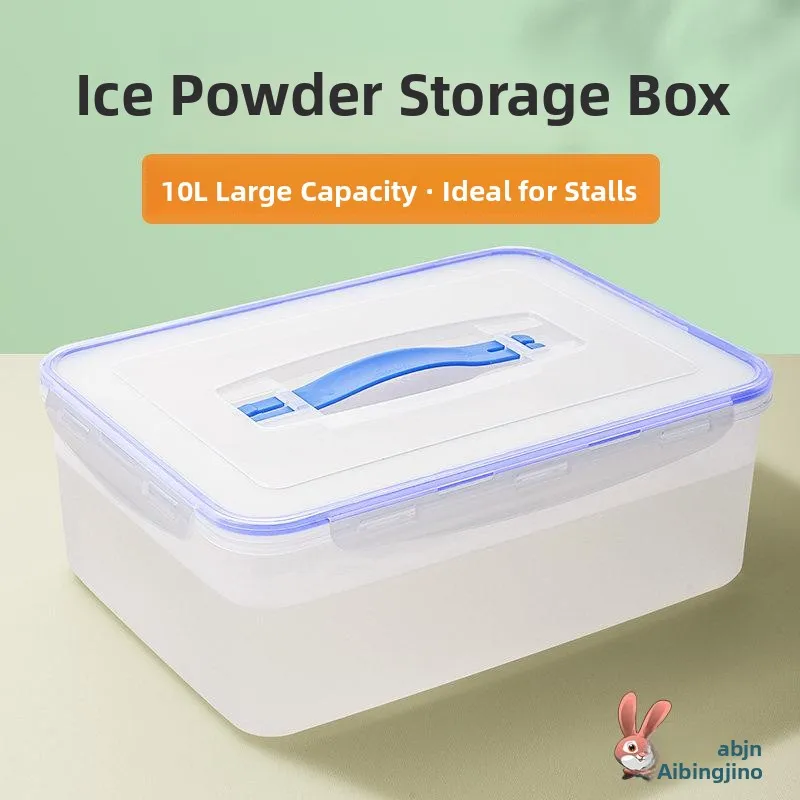 

Transparent Sed Container Ice Poer Storage Box Stall Special Tool Full Set Cool Jelly Container Commercial Use Kitchen S...