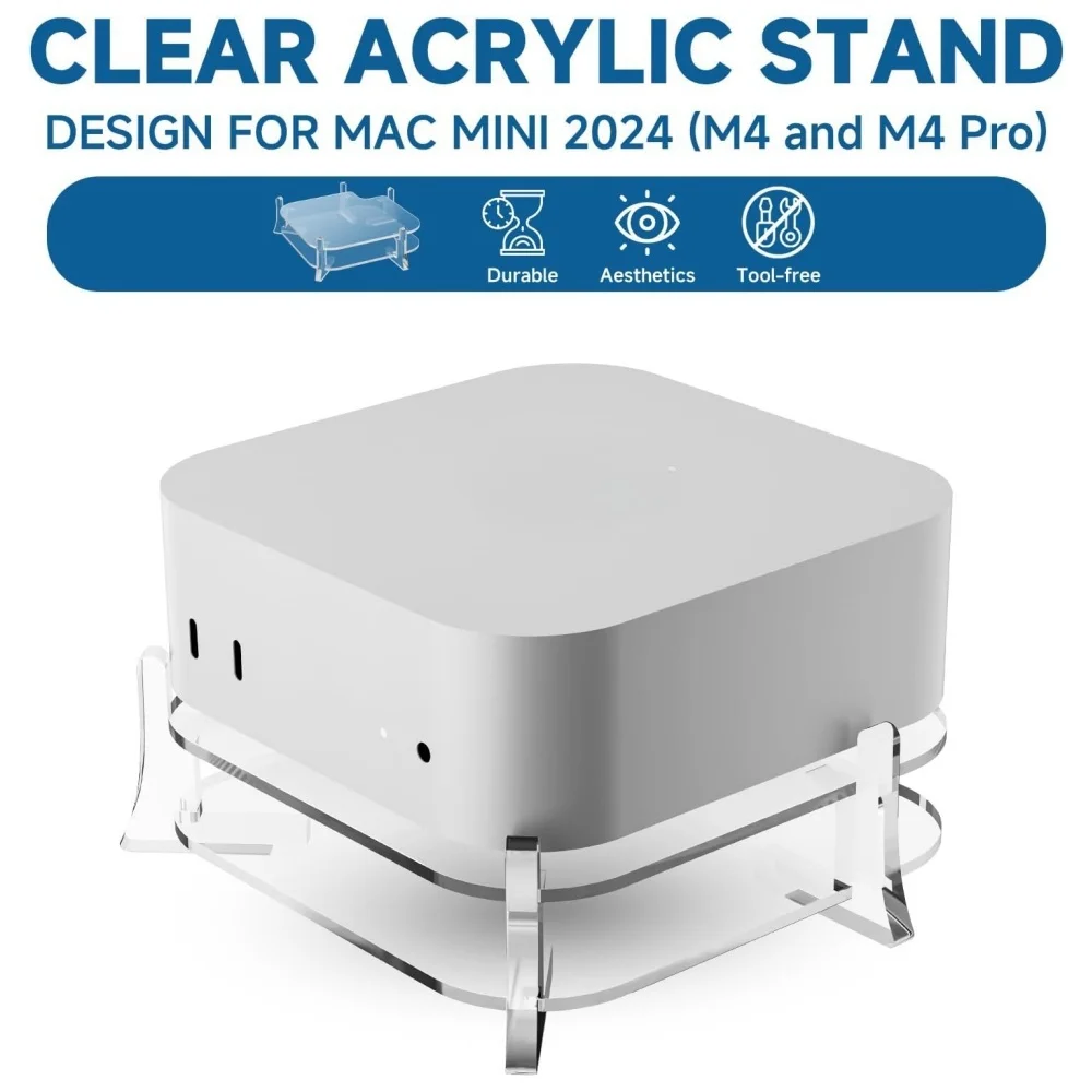 

Acrylic Cooling Storage Stand for Mac Mini M4/M4 Pro Desktop Base for Mac Mini 4 Accessories