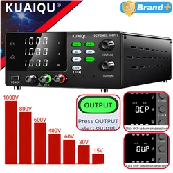 KUAIQU 1000V High Voltage lab Power Supply 800V 600V 400V,15V 30A 30V 60V 20A DC Power Supply for Lab R&D,Hipot Testing & Solar
