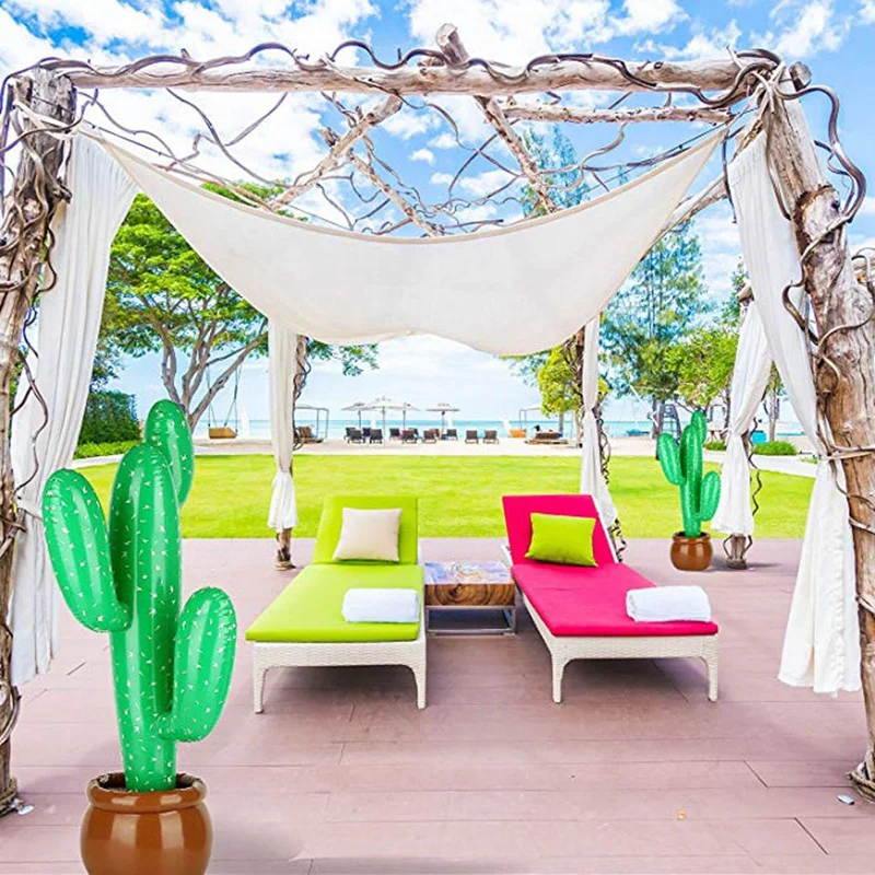 FBIL-2Pcs leve ar inflável cactus coqueiro casa piscina festa ao ar livre decoração adereços decoração de árvore inflável