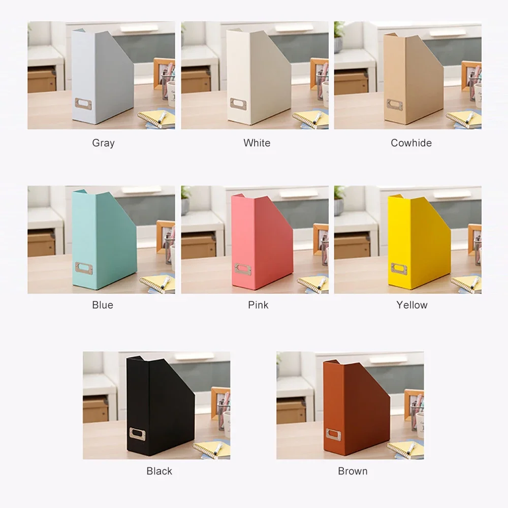 منظم تخزين من الورق المقوى الصلب الملون ، صندوق ملفات مكتبي ، حامل مجلة ، تخفيضات كبيرة ، بيع بالجملة
